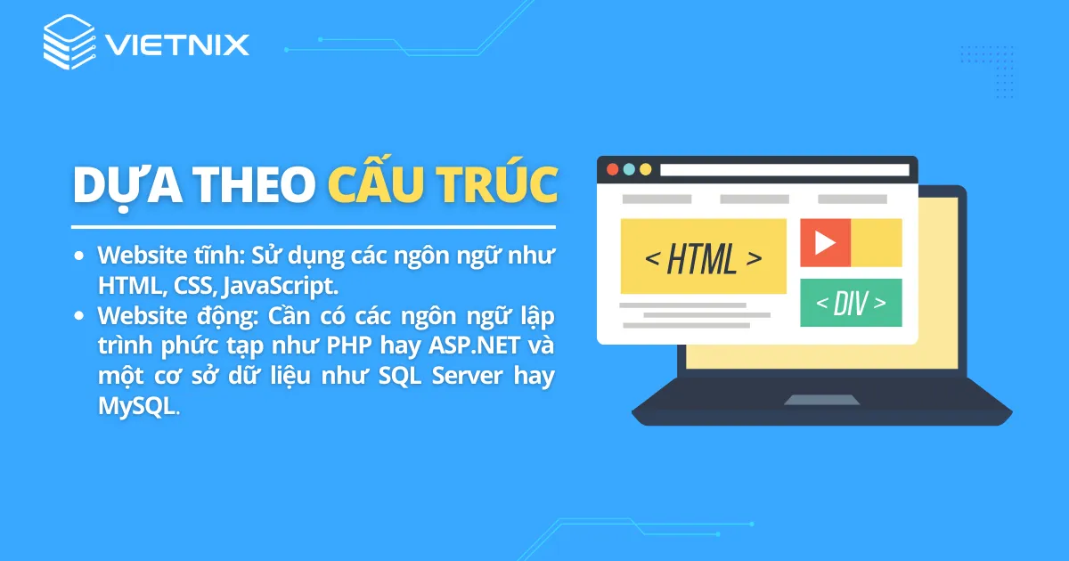 Loại website dựa theo cấu trúc