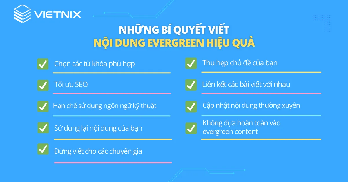 Những bí quyết viết nội dung evergreen hiệu quả