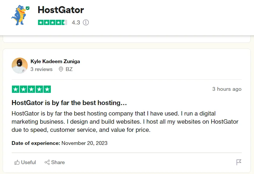 So sánh hosting Vietnix và hosting HostGator: Hosting nào tốt hơn cho website của bạn 46 review khách hàng HostGator 4