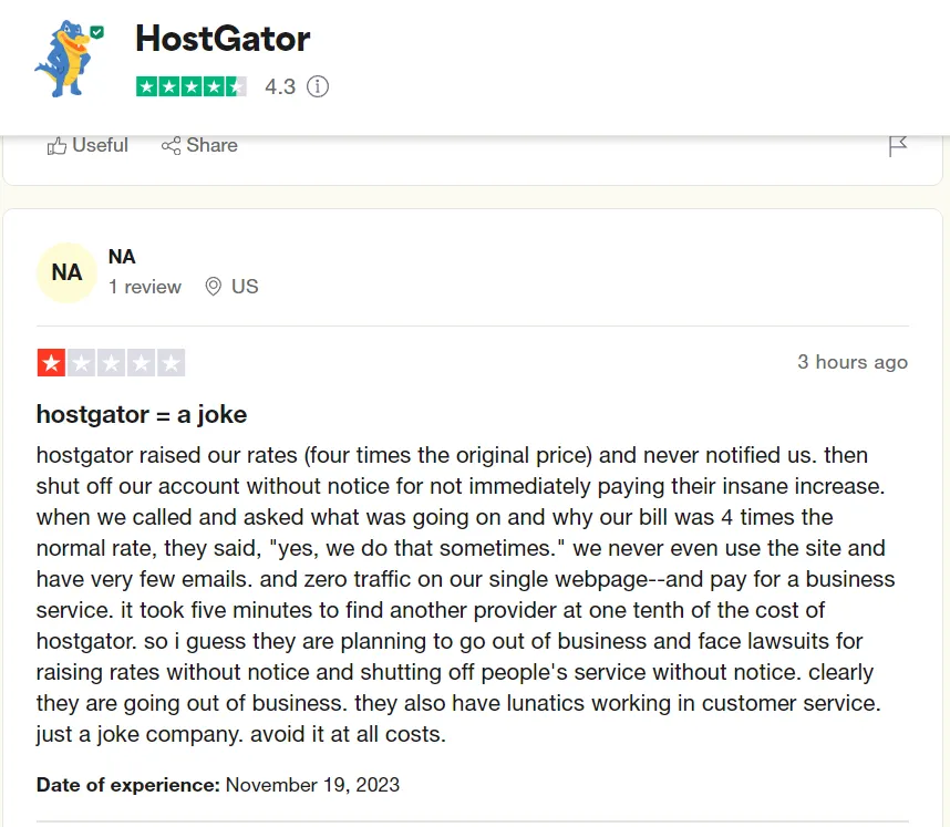So sánh hosting Vietnix và hosting HostGator: Hosting nào tốt hơn cho website của bạn 48 review khách hàng HostGator 6