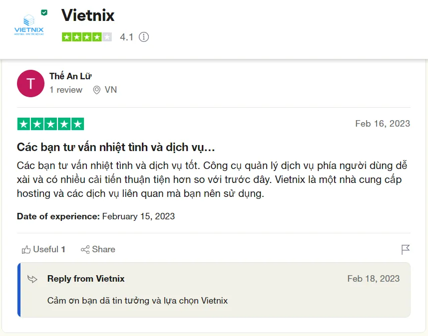 So sánh hosting Vietnix và hosting HostGator: Hosting nào tốt hơn cho website của bạn 40 review khách hàng Vietnix 3