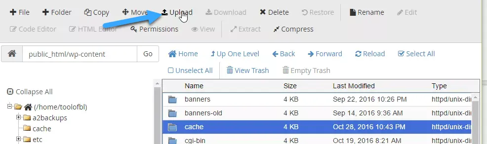 Upload file mới