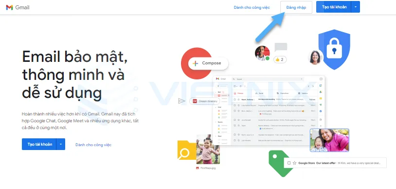 Cách đăng nhập mail công ty trên Gmail