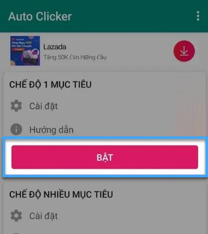 Auto Click là gì? Top 7 phần mềm Auto Click phổ biến 85 Chọn Bật để khởi động phần mềm
