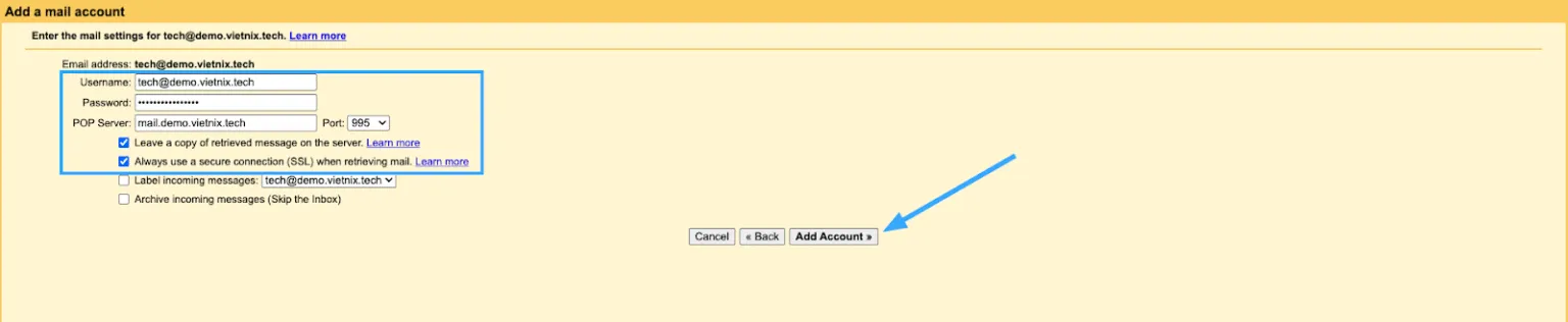 Cách đăng nhập mail công ty và Email Hosting vào Gmail và Outlook đơn giản 62 Các email đã được đồng bộ về gmail