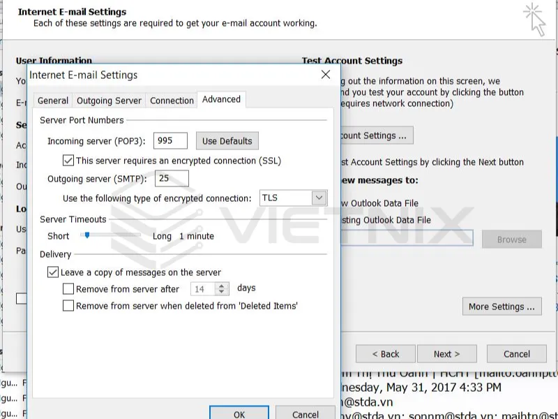 Cách đăng nhập mail công ty và Email Hosting vào Gmail và Outlook đơn giản 73 Chọn Advanced