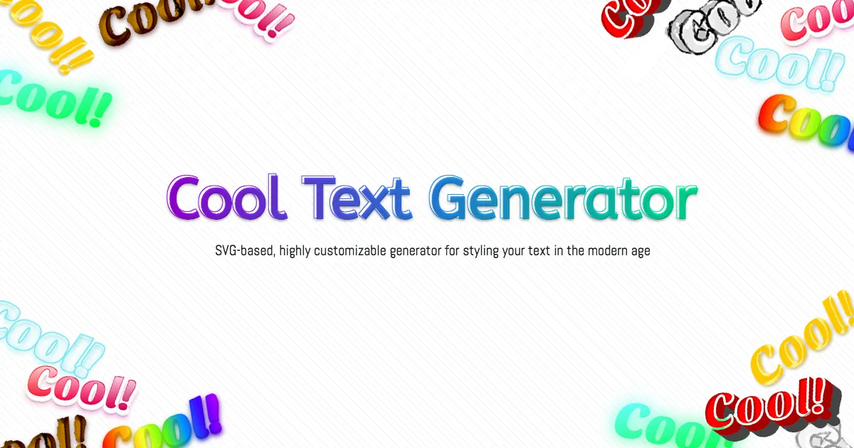 Cool Text Graphics & Logo Generator