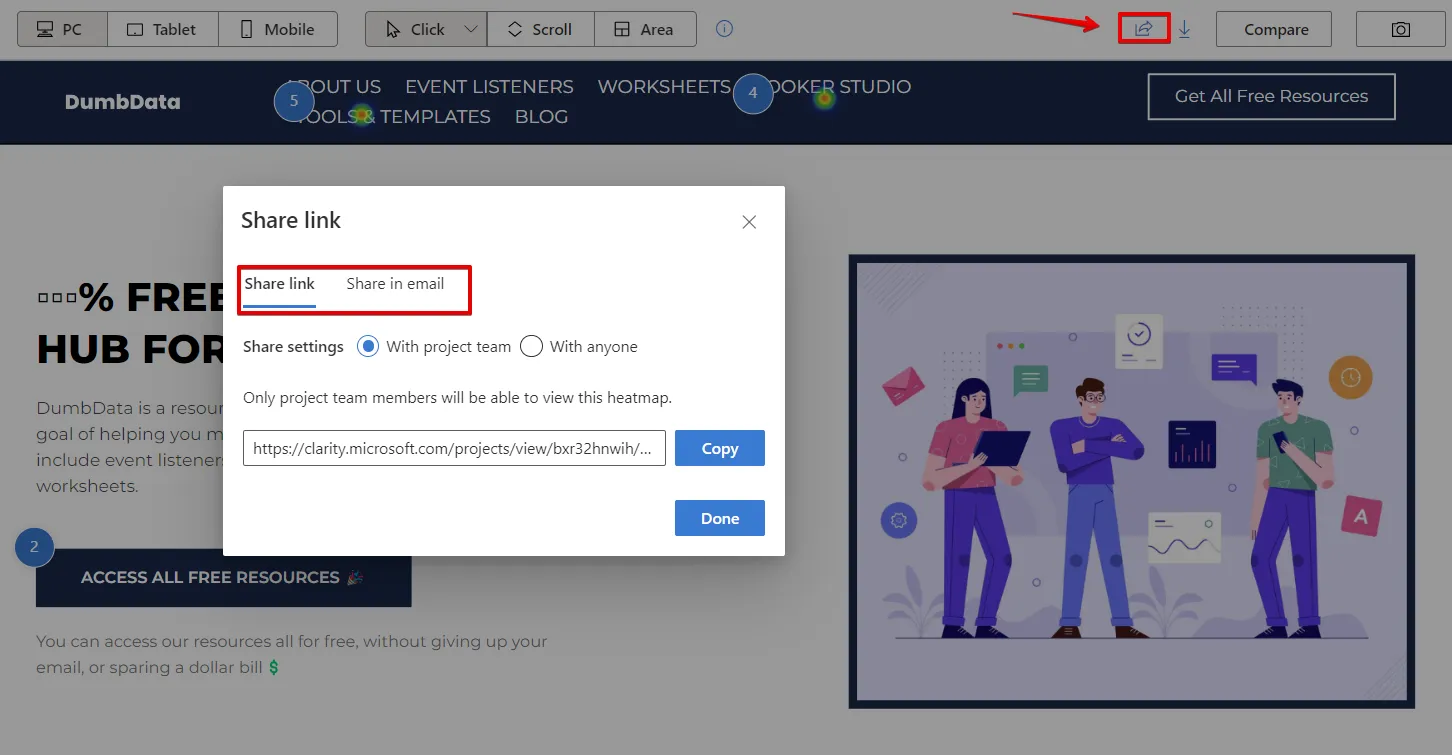 Microsoft Clarity: Cách sử dụng tool phân tích cho SEOer 180 Chia sẻ Heatmap