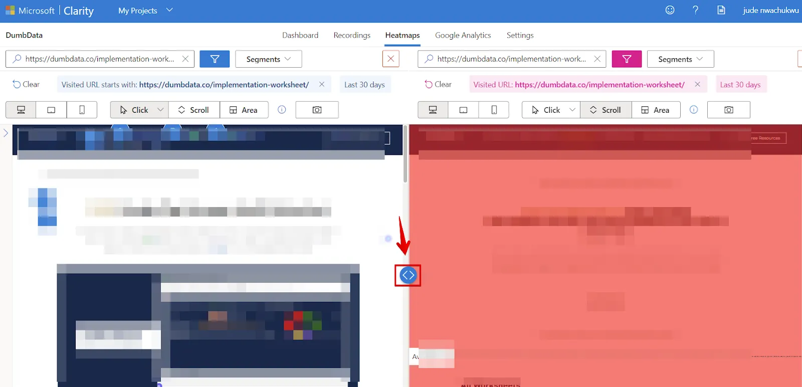 Microsoft Clarity: Cách sử dụng tool phân tích cho SEOer 185 Điều chỉnh không gian báo cáo