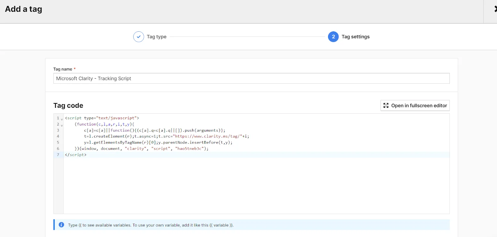 Microsoft Clarity: Cách sử dụng tool phân tích cho SEOer 141 Nhập tracking script Clarity