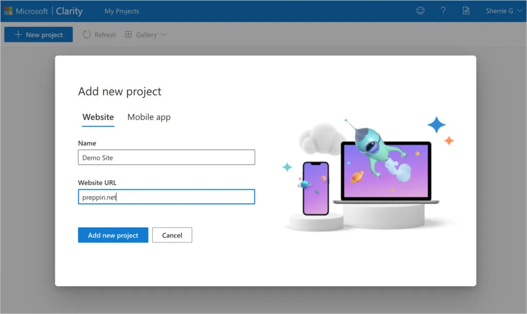 Microsoft Clarity: Cách sử dụng tool phân tích cho SEOer 126 Phân cấp Project trong Microsoft Clarity