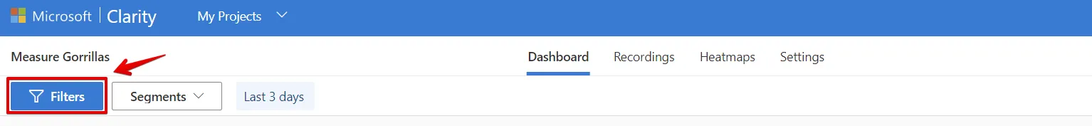 Microsoft Clarity: Cách sử dụng tool phân tích cho SEOer 161 Tính năng lọc