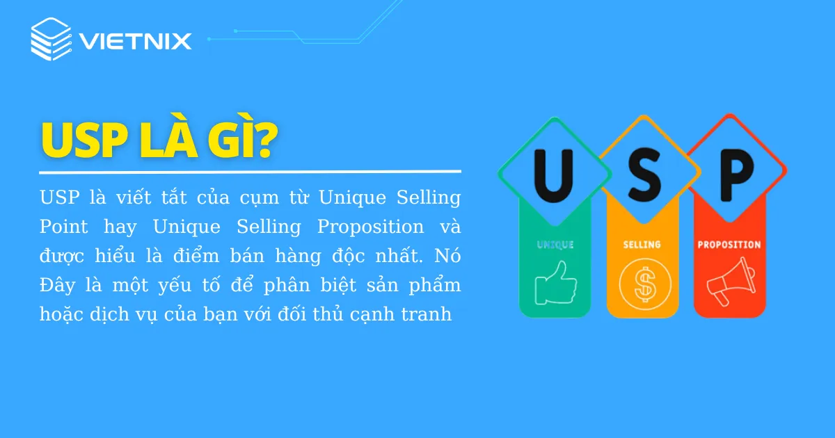 USP là từ viết tắt của cụm từ Unique Selling Point