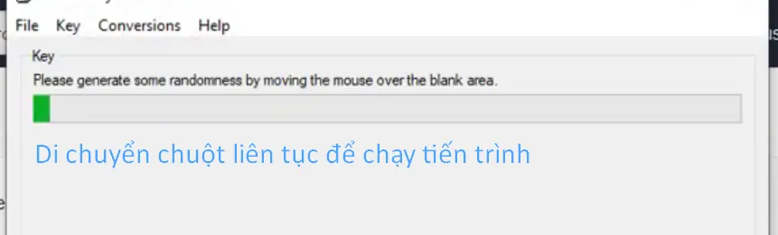 Di chuyển chuột liên tục để hoàn tất thanh tiến trình