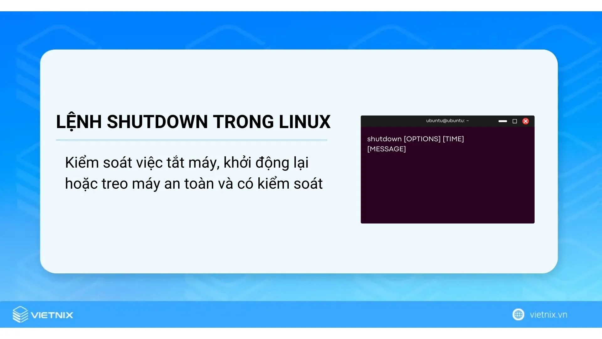 Lệnh Shutdown trong Linux