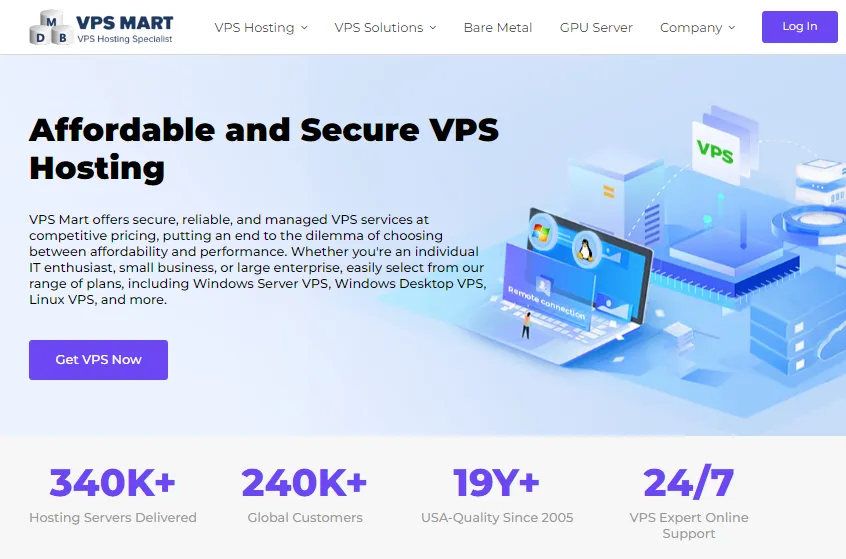 VPS Mart là nhà cung cấp dịch vụ lưu trữ web và lưu trữ đám mây uy tín