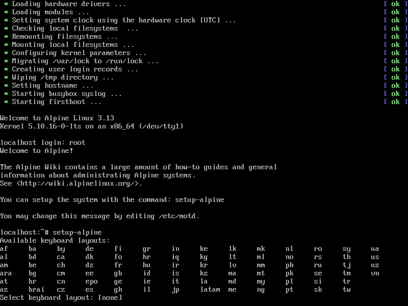 Alpine Linux là gì? Cách cài đặt và cấu hình Alpine Linux 15 Cài đặt Alpine Linux
