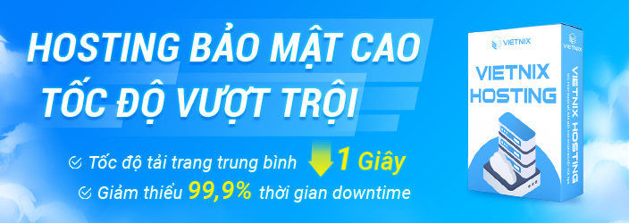 Hosting tốc độ cao Vietnix - tốc độ tải trang trung bình dưới 1 giây