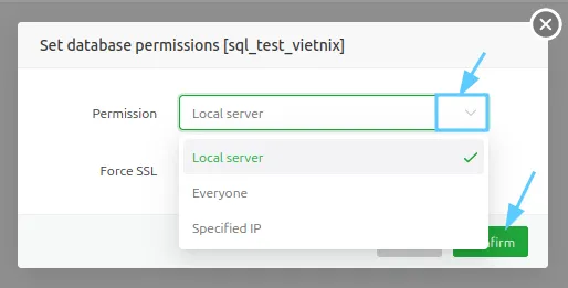 3 bước bật remote MySQL trên aaPanel 24 Thiết lập quyền