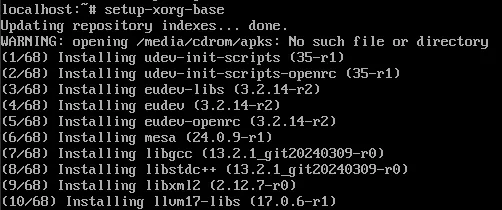 Alpine Linux là gì? Cách cài đặt và cấu hình Alpine Linux 20 Tiến hành cài đặt giao diện