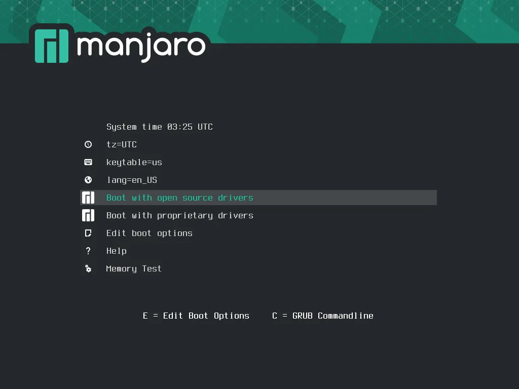 Hướng dẫn cài đặt Manjaro Linux cho PC 25 Chọn file boot đã tải về và bắt đầu cài đặt