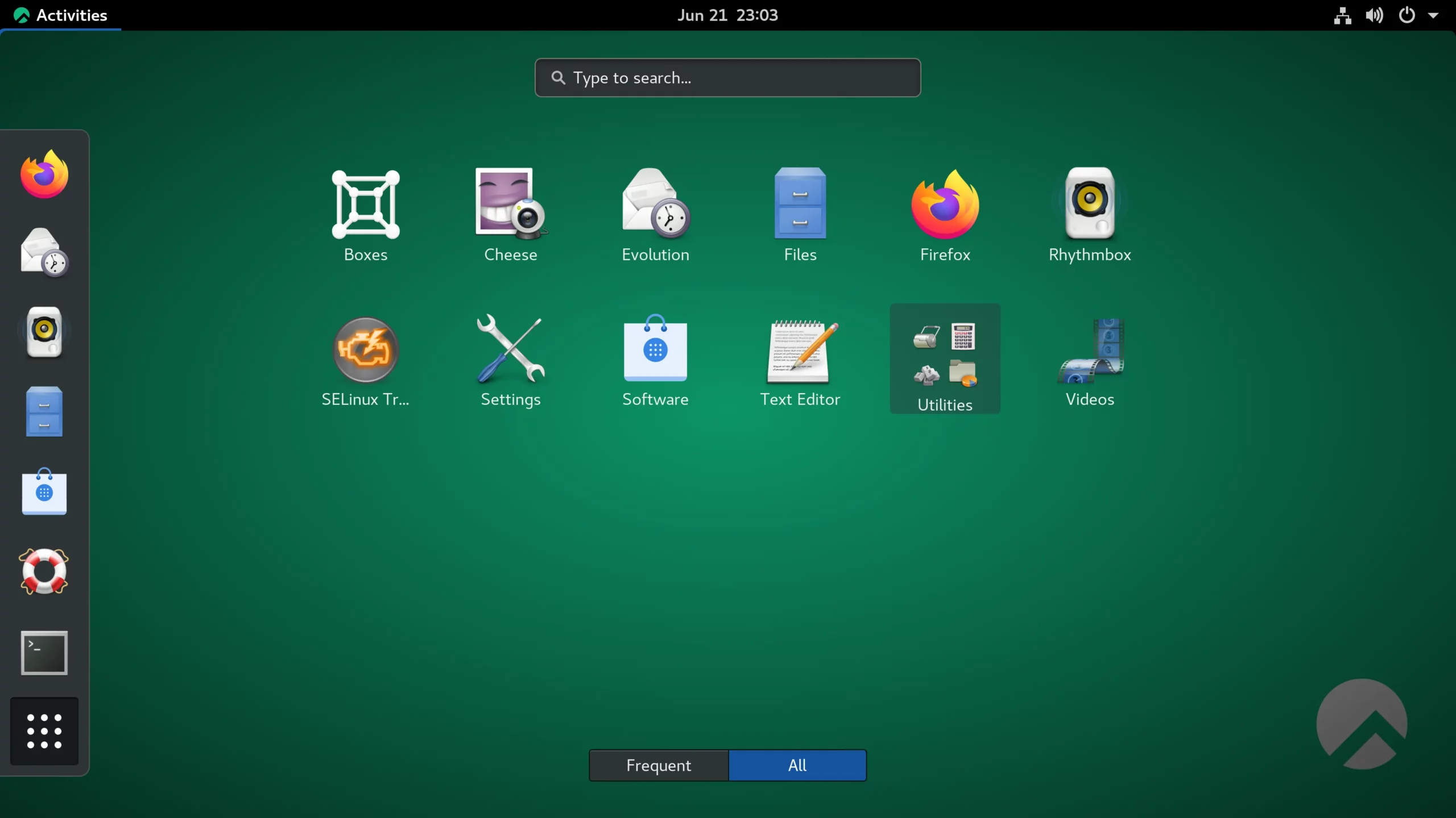 Giao diện Rocky Linux 8.4