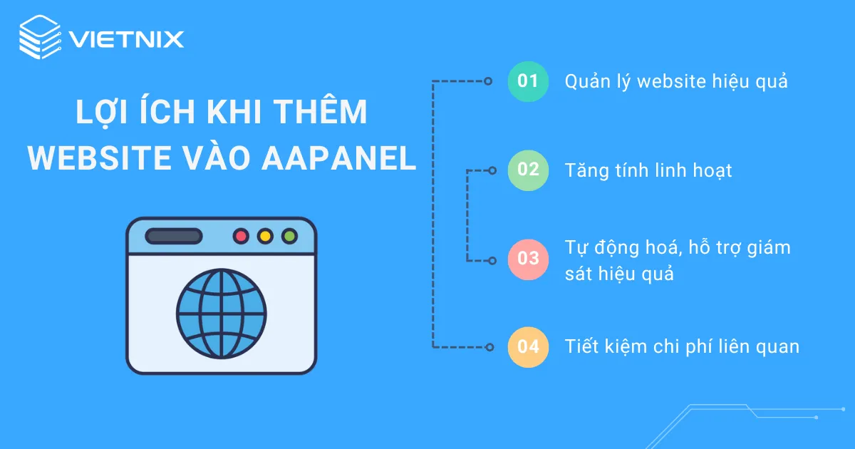 Lợi ích khi thêm website vào aaPanel