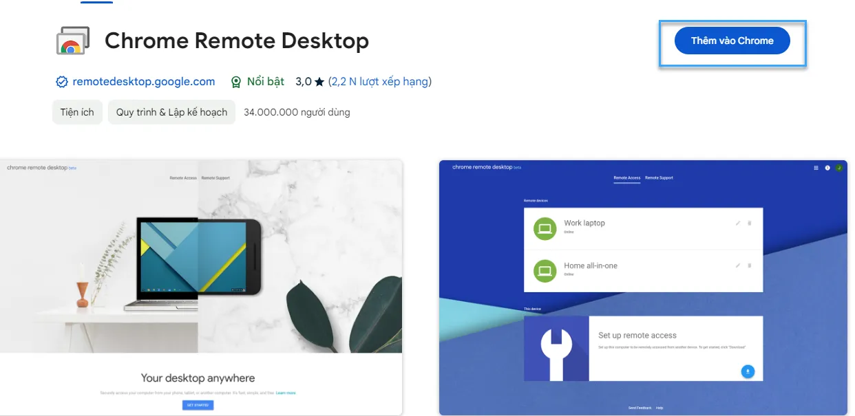 RDP là gì? Cách cài đặt và sử dụng Remote Desktop trên Windows 10 đơn giản 20 Tải tiện ích Chrome Remote Desktop