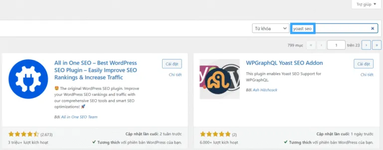Yoast SEO là gì? Cách cài đặt và hướng dẫn sử dụng Yoast SEO cho người mới 52 Tìm kiếm plugin Yoast SEO