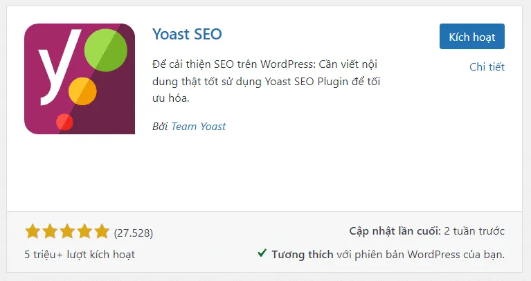 Yoast SEO là gì? Cách cài đặt và hướng dẫn sử dụng Yoast SEO cho người mới 87 Cài đặt Yoast SEO như bình thường