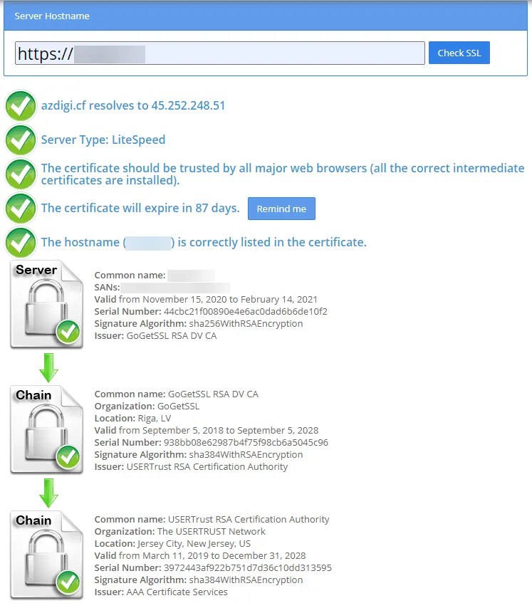 Goget SSL là gì? So sánh, ưu nhược điểm của Goget SSL 14 Kiểm tra chứng chỉ SSL sau khi hoàn tất cài đặt - Check tại SSLShopper