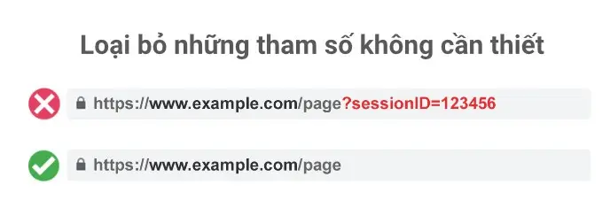 URL động hoặc có tham số tìm kiếm, lọc, ID