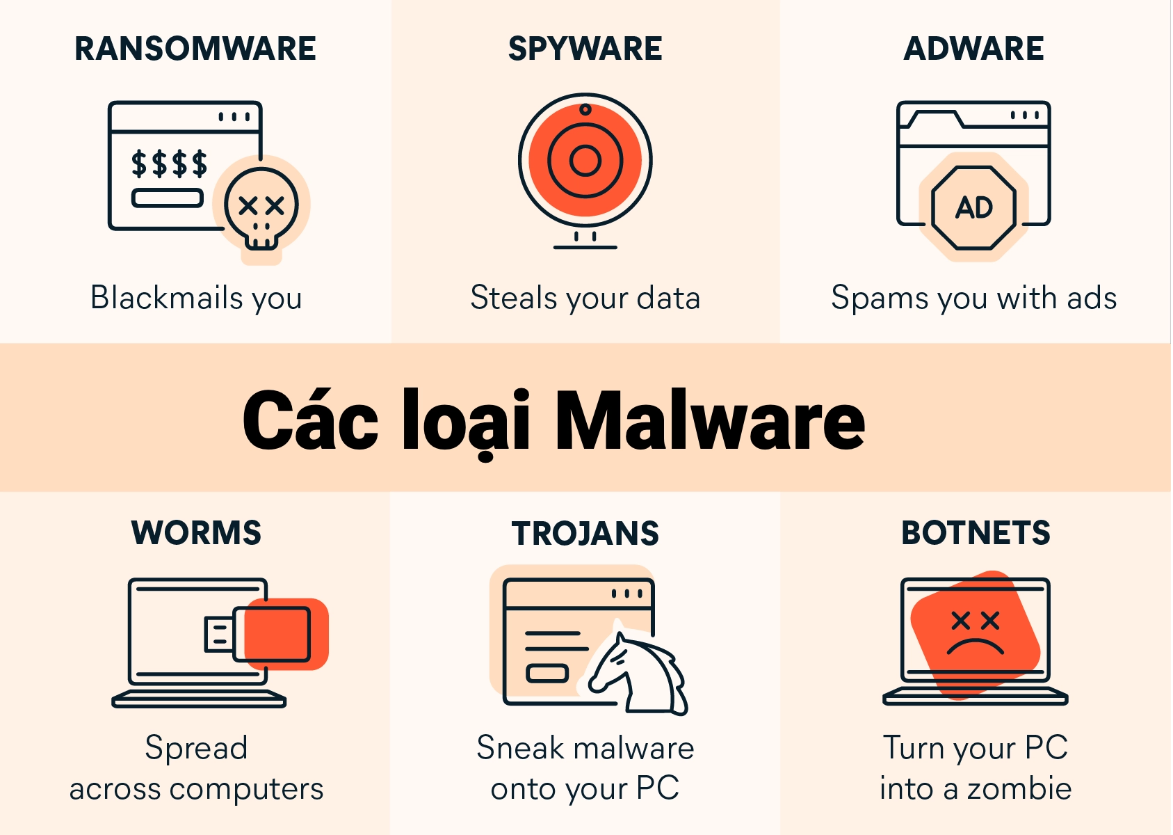 Các loại Malware phổ biến