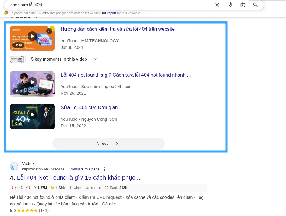 SERP là gì? Vai trò của Search Engine Result Page 33 Định dạng video trên SERP