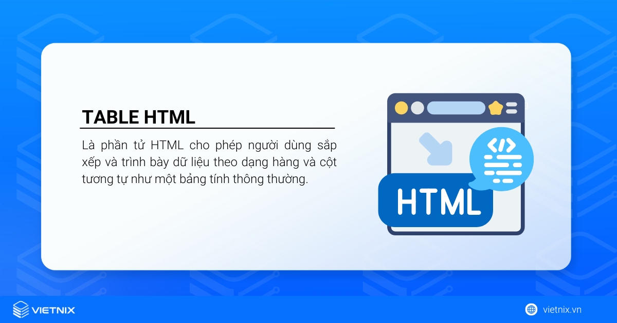 Table HTML: Hướng dẫn chi tiết cách tạo và làm đẹp bảng từ A-Z trong HTML 21 Table HTML là gì