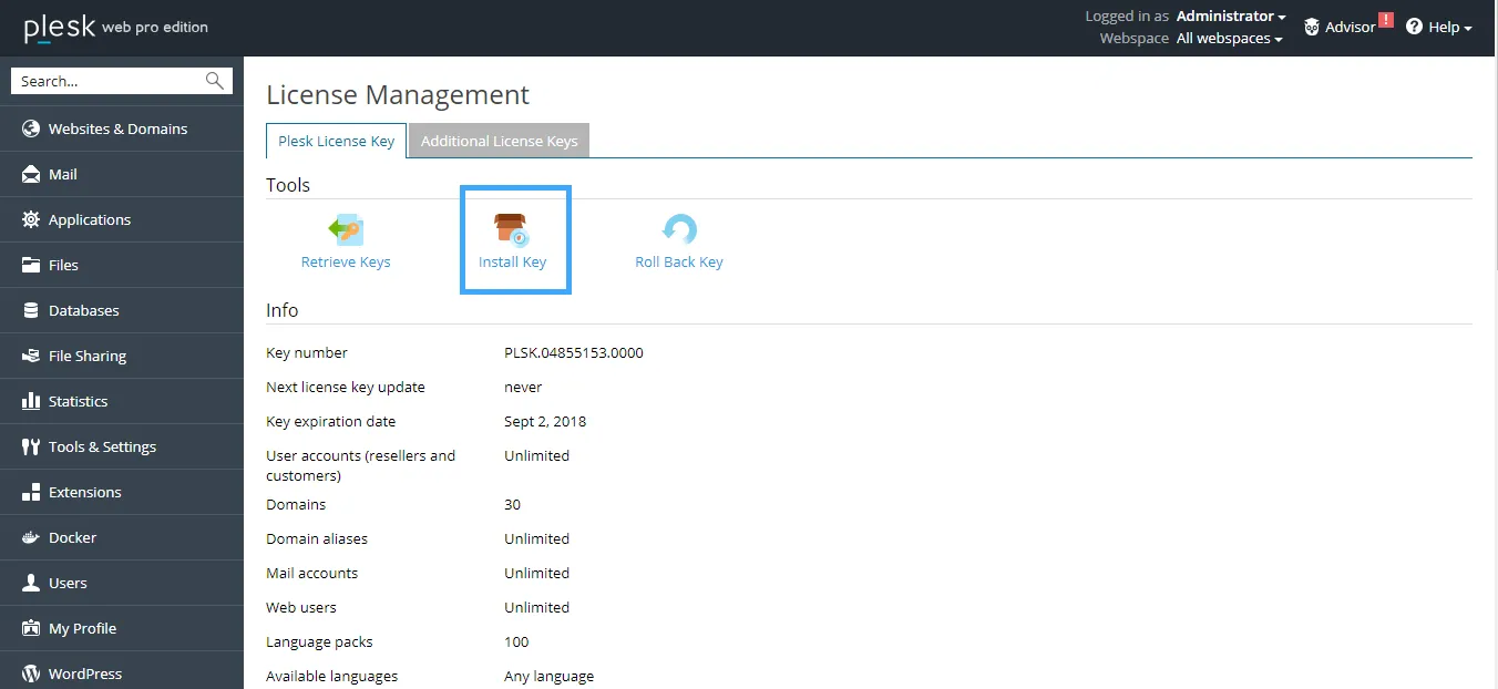 Cách đăng ký bản quyền phần mềm Plesk 12 cho VPS/Server 6 Cách đăng ký Bản quyền phần mềm Plesk 12 cho VPS/Server và kích hoạt (Nguồn: Internet)