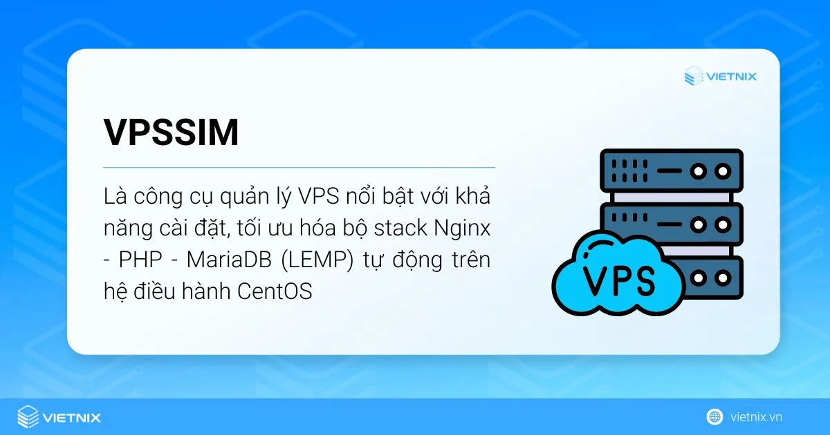 VPSSIM là công cụ quản lý VPS nổi bật