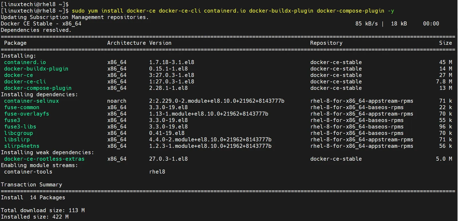 Docker là gì? Kiến thức cơ bản cần biết về Docker cho người mới bắt đầu 33 Cài Docker trên CentOS8/RHEL8