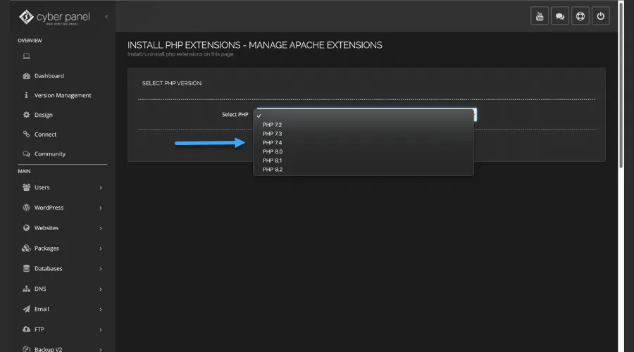 3 cách cài đặt extension PHP cho VPS hoặc Server Riêng – Linux mới nhất 24 Chọn phiên bản PHP