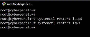 Cách fix lỗi Can not be uploaded Error message CyberPanel 28 Khởi động lại dịch vụ của hệ thống