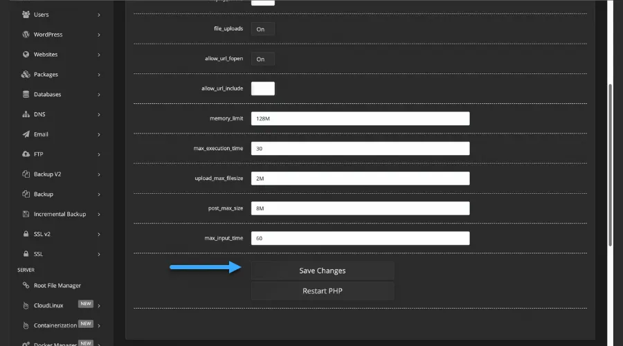 3 cách cài đặt extension PHP cho VPS hoặc Server Riêng – Linux mới nhất 29 Bấm Save Changes để lưu thay đổi