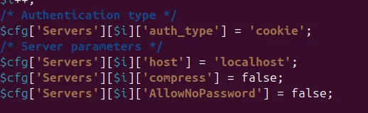 Sửa lỗi trắng trang phpMyAdmin trên CyberPanel 15 Sửa tệp cấu hình phpMyAdmin