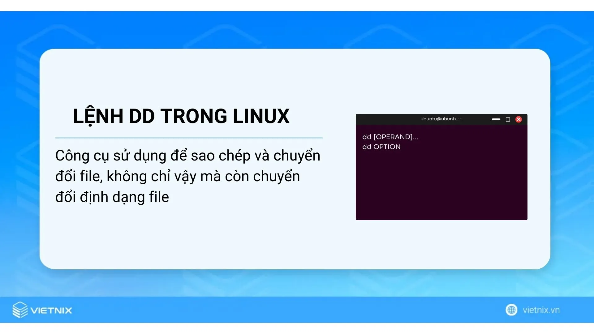 Lệnh dd trong Linux 