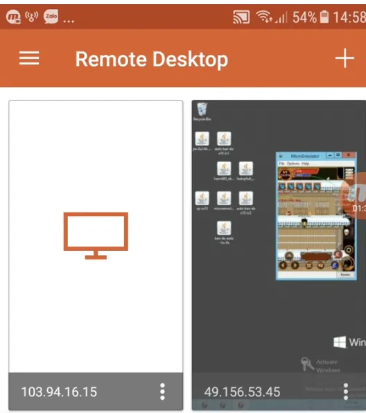 Truy cập ứng dụng Remote Desktop ngay trên điện thoại