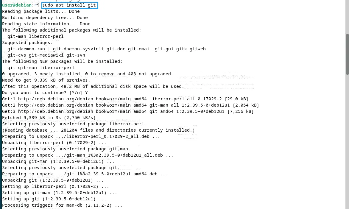 Kiểm tra hệ thống file Linux hiệu quả bằng công cụ Dutree 27 Cài đặt git trên Debian