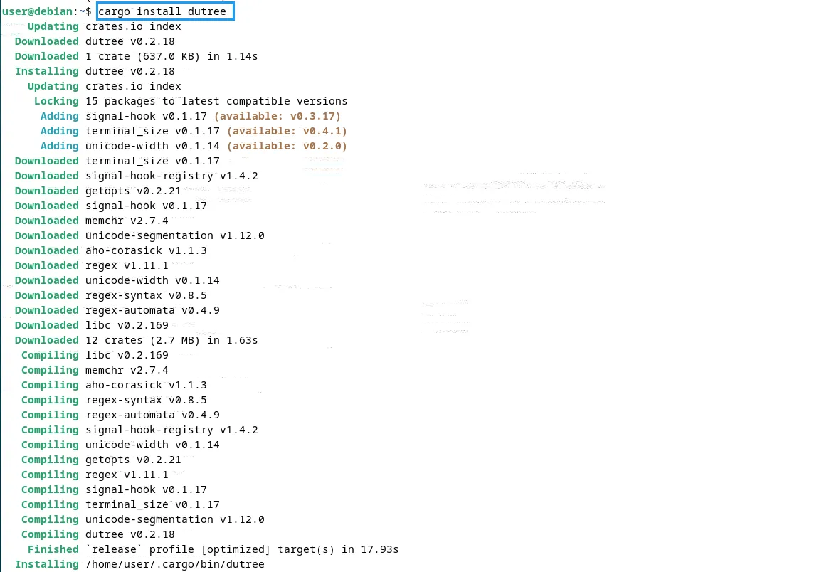 Kiểm tra hệ thống file Linux hiệu quả bằng công cụ Dutree 30 Cài đặt Dutree