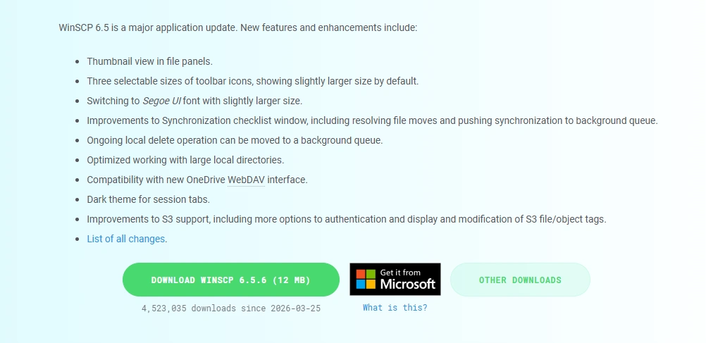 Cách dùng WinSCP quản lý file trên VPS Linux bằng WinSCP - Giao diện download