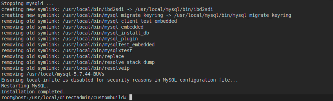 Hướng dẫn 2 cách nâng MySQL trên DirectAdmin nhanh chóng 22 cách nâng MySQL trên DirectAdmin