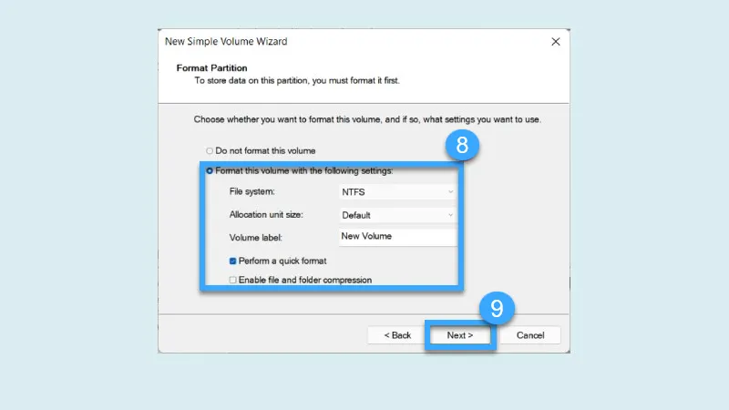 Sử dụng trường Volume Label để đặt tên cho partition