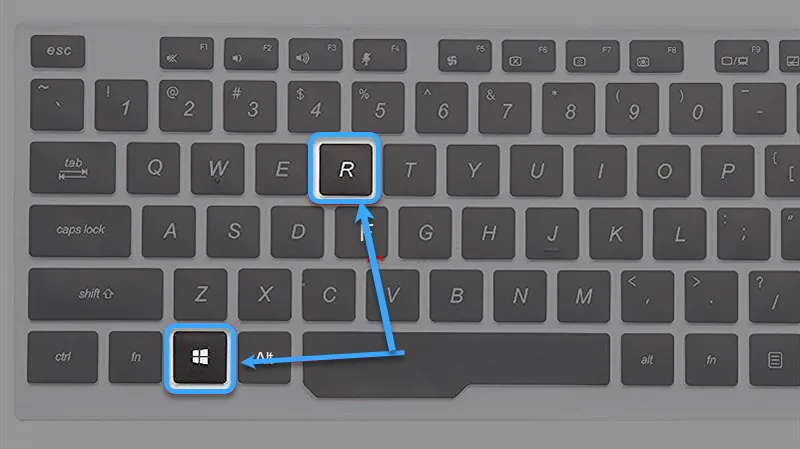 Nhấn tố hợp phím để mở hộp thoại run